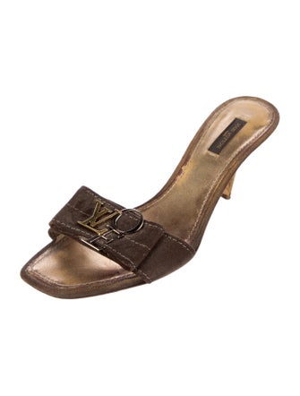 Louis Vuitton Signature Logo Canvas Slides