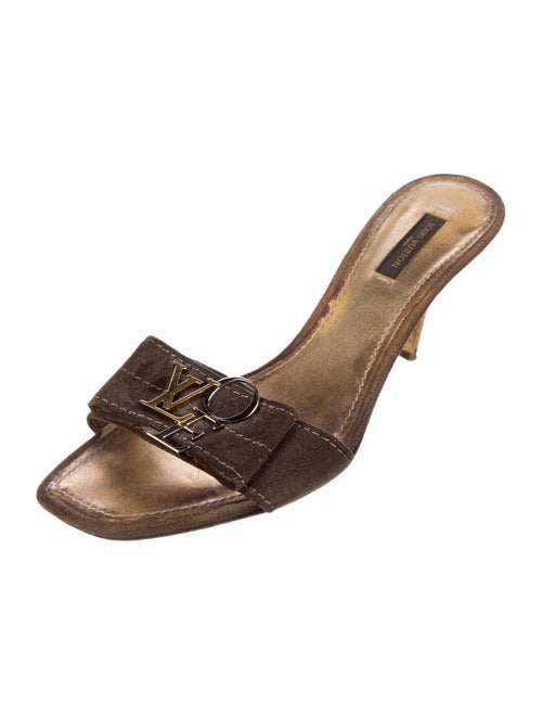 Louis Vuitton Signature Logo Canvas Slides