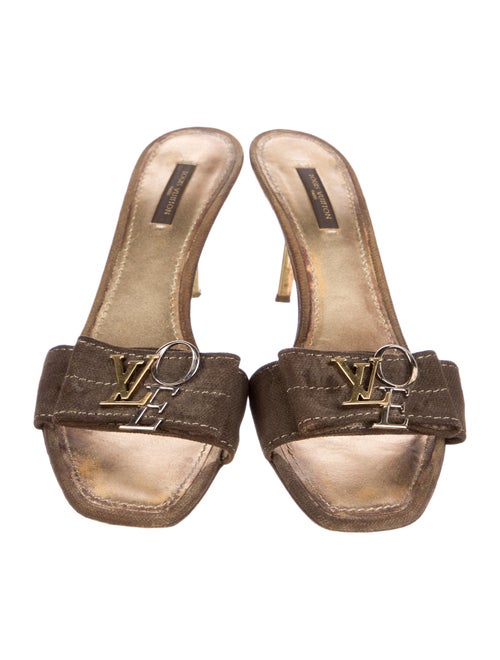 Louis Vuitton Signature Logo Canvas Slides