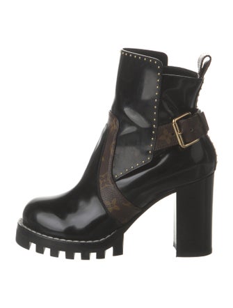 Louis Vuitton Monogram Pattern Leather Boots