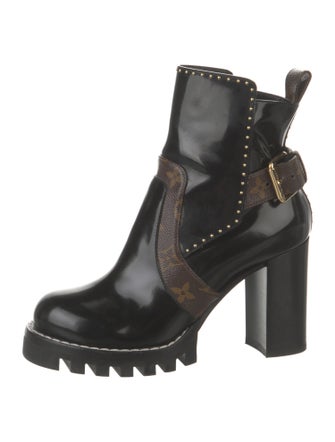 Louis Vuitton Monogram Pattern Leather Boots