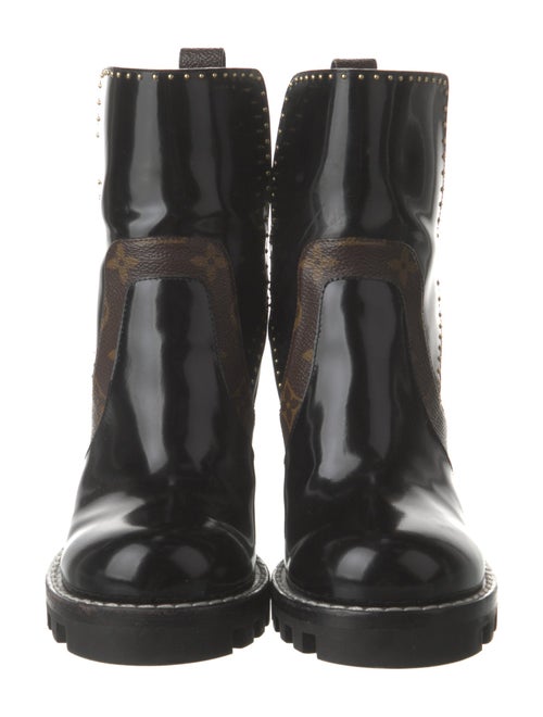 Louis Vuitton Monogram Pattern Leather Boots