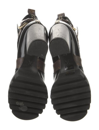 Louis Vuitton Monogram Pattern Leather Boots