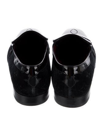 Louis Vuitton Monogram Pattern Velvet Dress Loafers