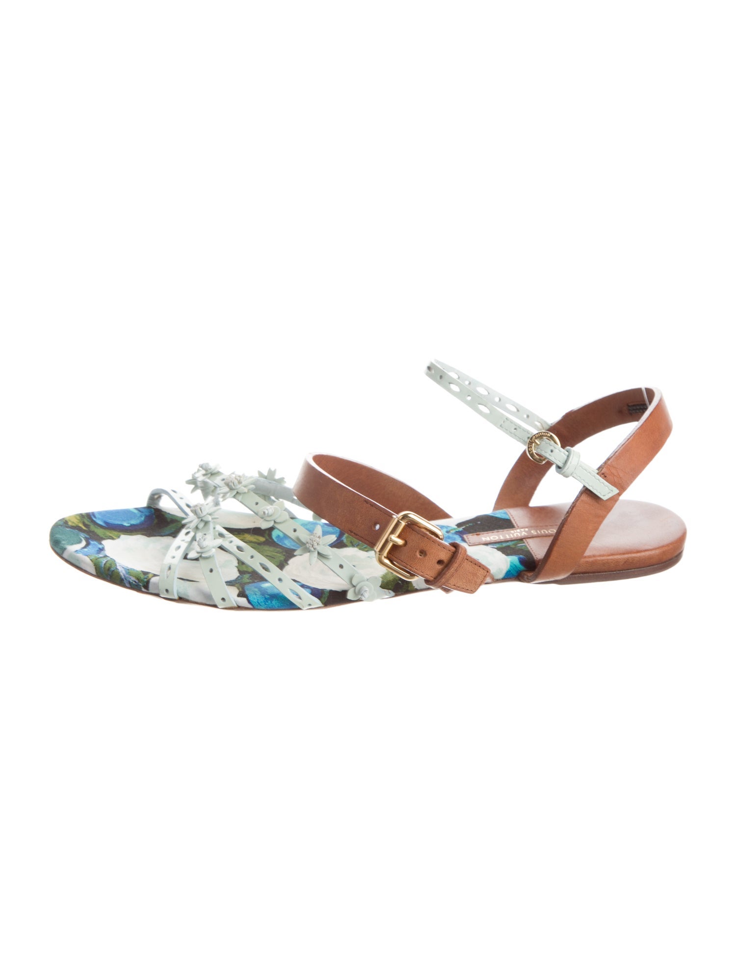 Louis Vuitton Leather Slingback Sandals