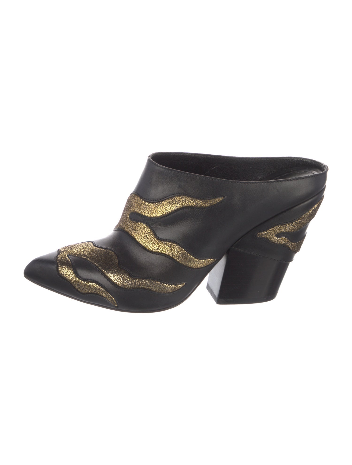 Louis Vuitton Leather Printed Mules