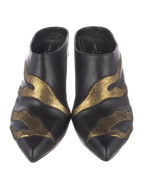 Louis Vuitton Leather Printed Mules