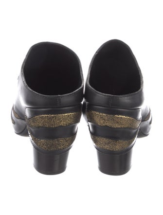 Louis Vuitton Leather Printed Mules