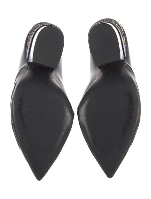 Louis Vuitton Leather Printed Mules