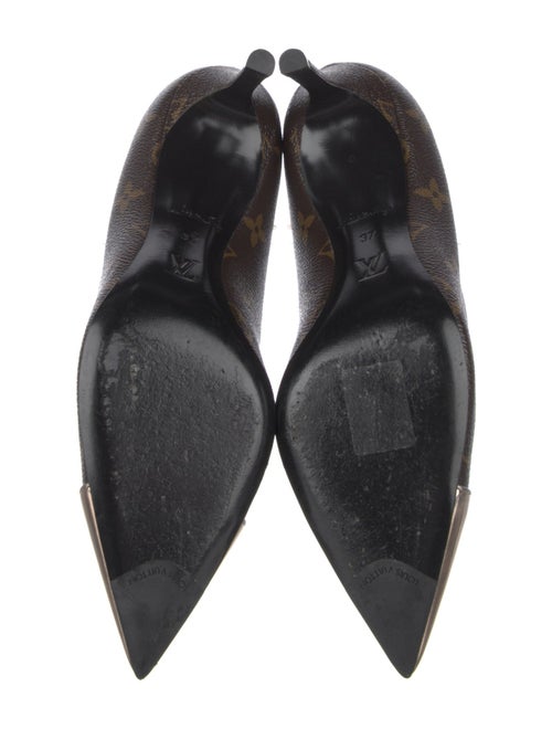 Louis Vuitton LV Monogram Leather Trim Embellishment Pumps