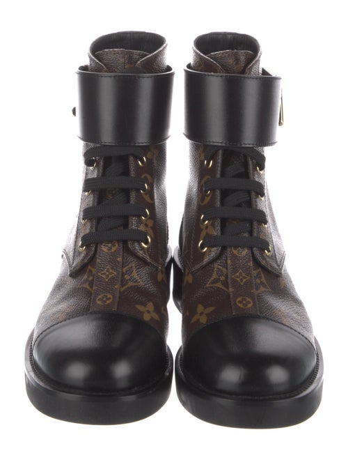 Louis Vuitton Monogram Pattern Combat Boots