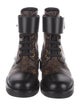 Louis Vuitton Monogram Pattern Combat Boots