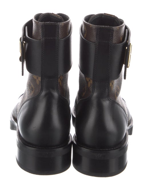Louis Vuitton Monogram Pattern Combat Boots