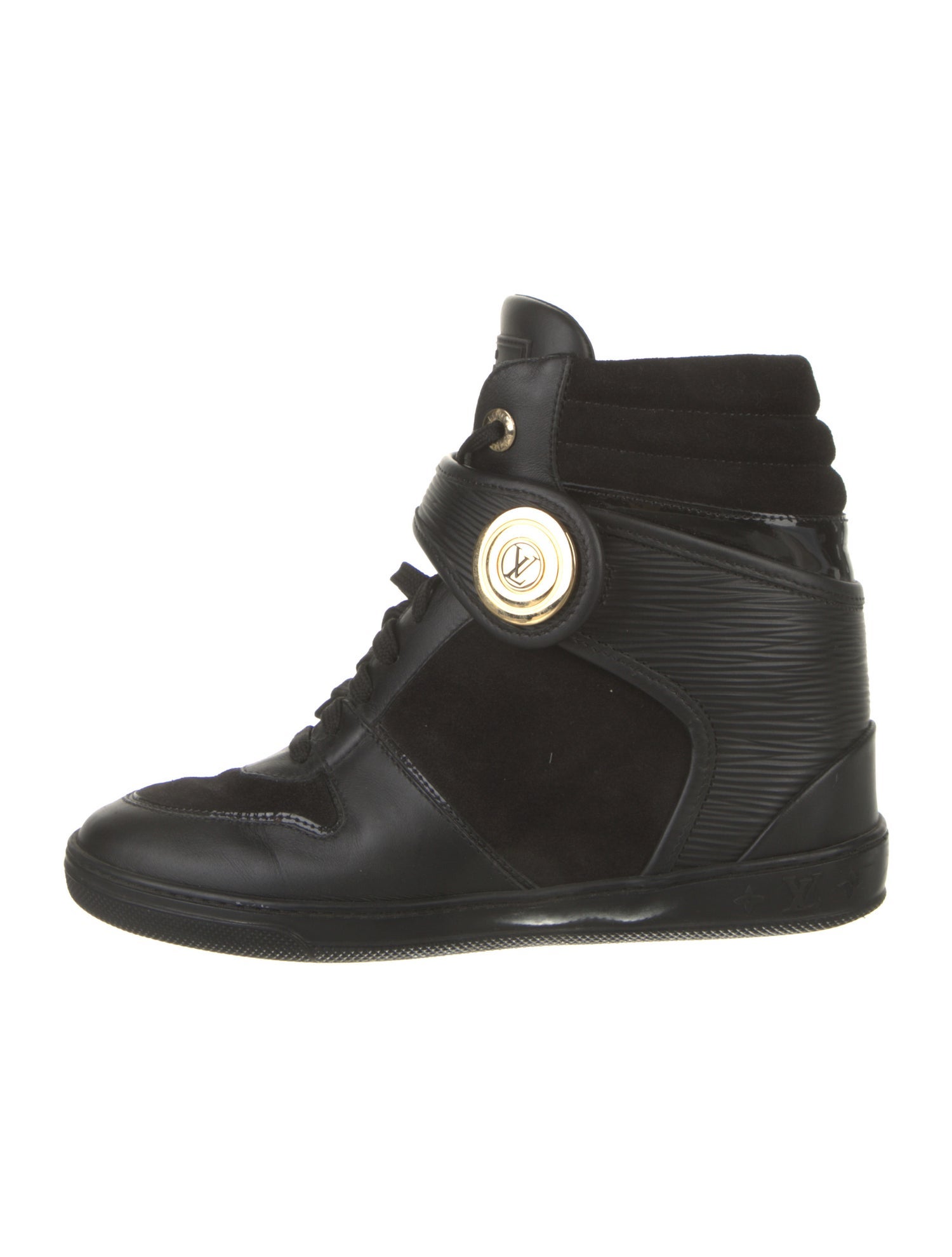 Louis Vuitton LV Monogram Leather Wedge Sneakers