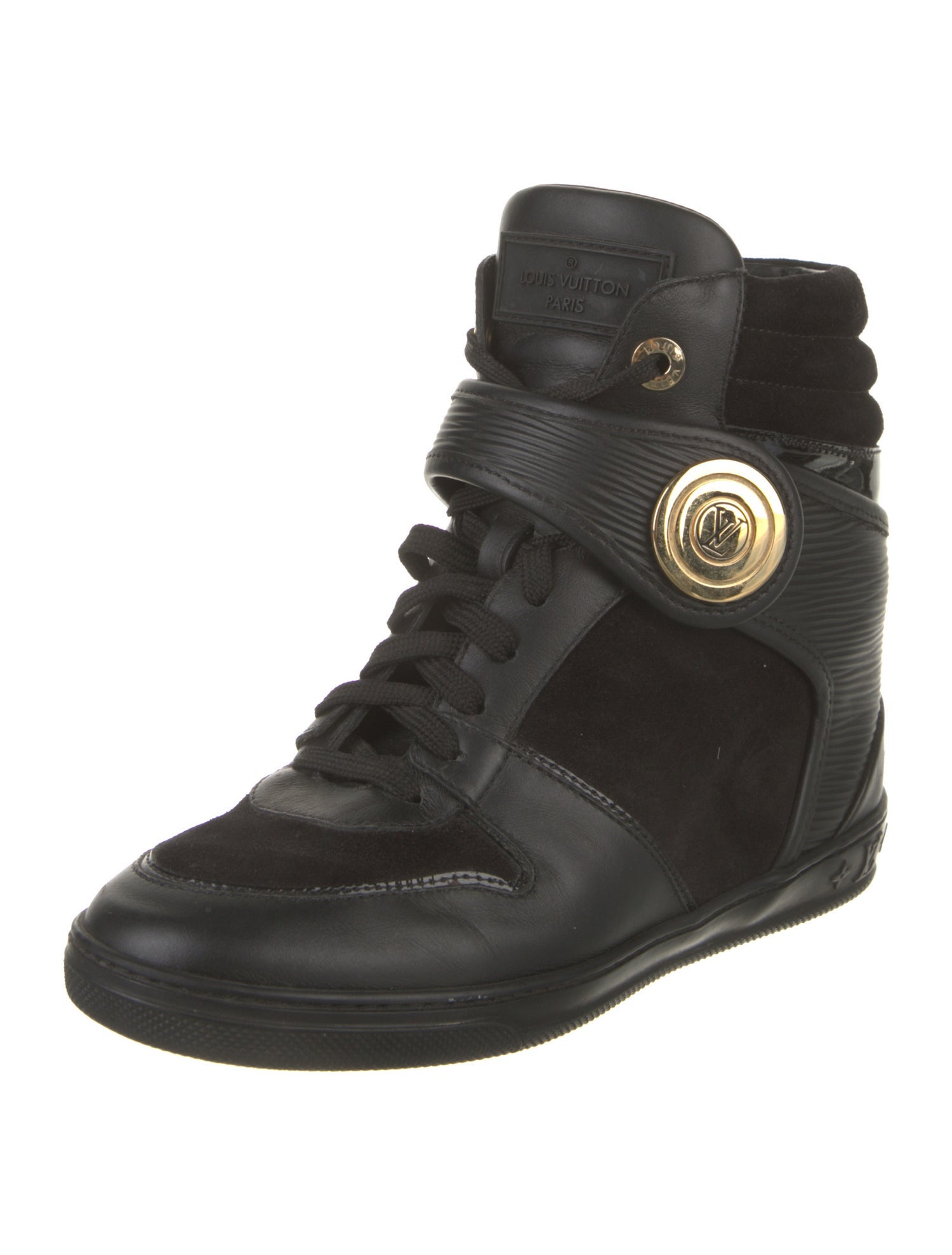 Louis Vuitton LV Monogram Leather Wedge Sneakers