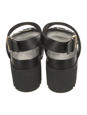 Louis Vuitton Monogram Pattern Leather Slingback Sandals