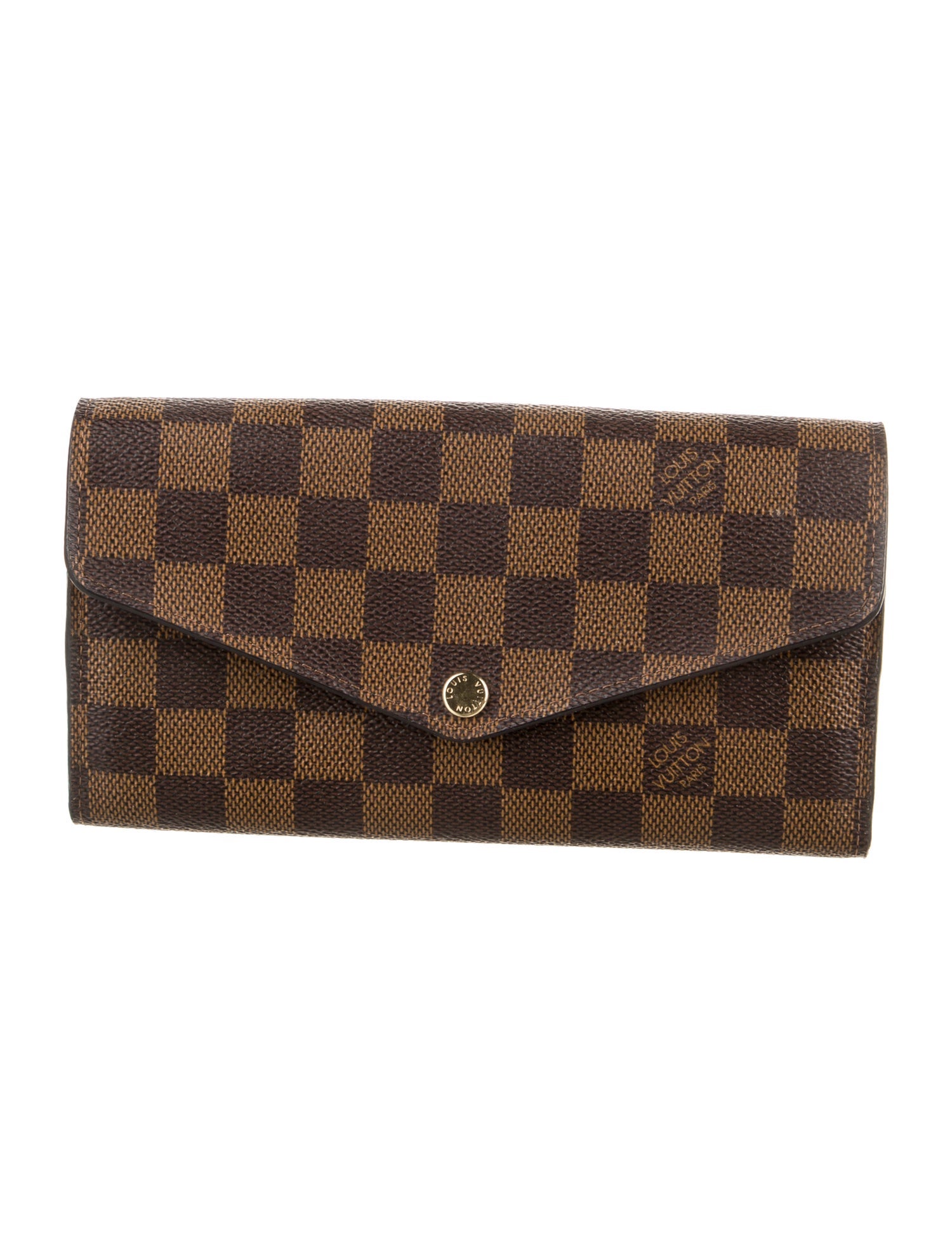 Louis Vuitton Damier Ebene Pattern Sarah Wallet
