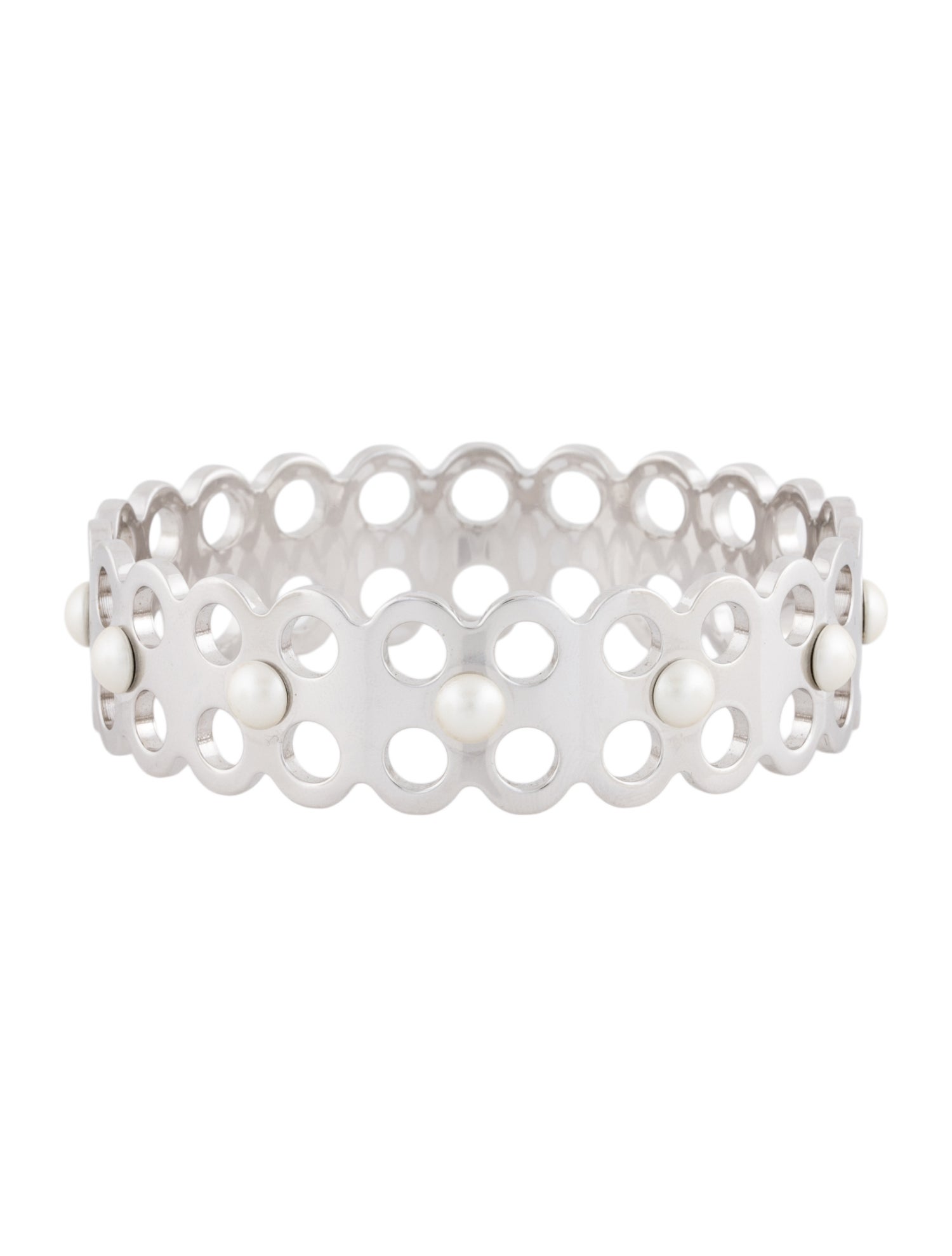 Louis Vuitton Faux Pearl Hide & Seek Bangle Bracelet