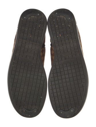 Louis Vuitton Damier Ebene Pattern Ponyhair Boots