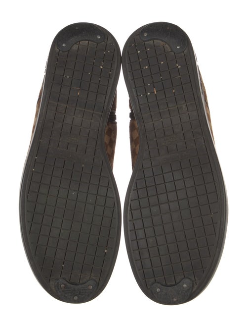 Louis Vuitton Damier Ebene Pattern Ponyhair Boots