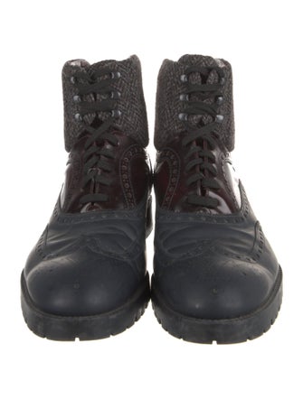 Louis Vuitton Rubber Lace-Up Boots