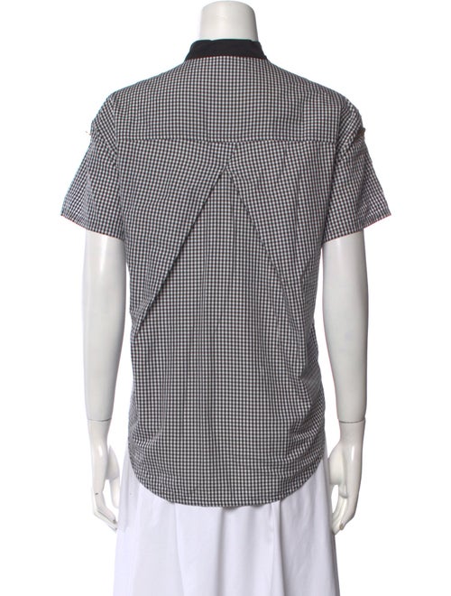 Louis Vuitton 2014 Plaid Print Button-Up Top