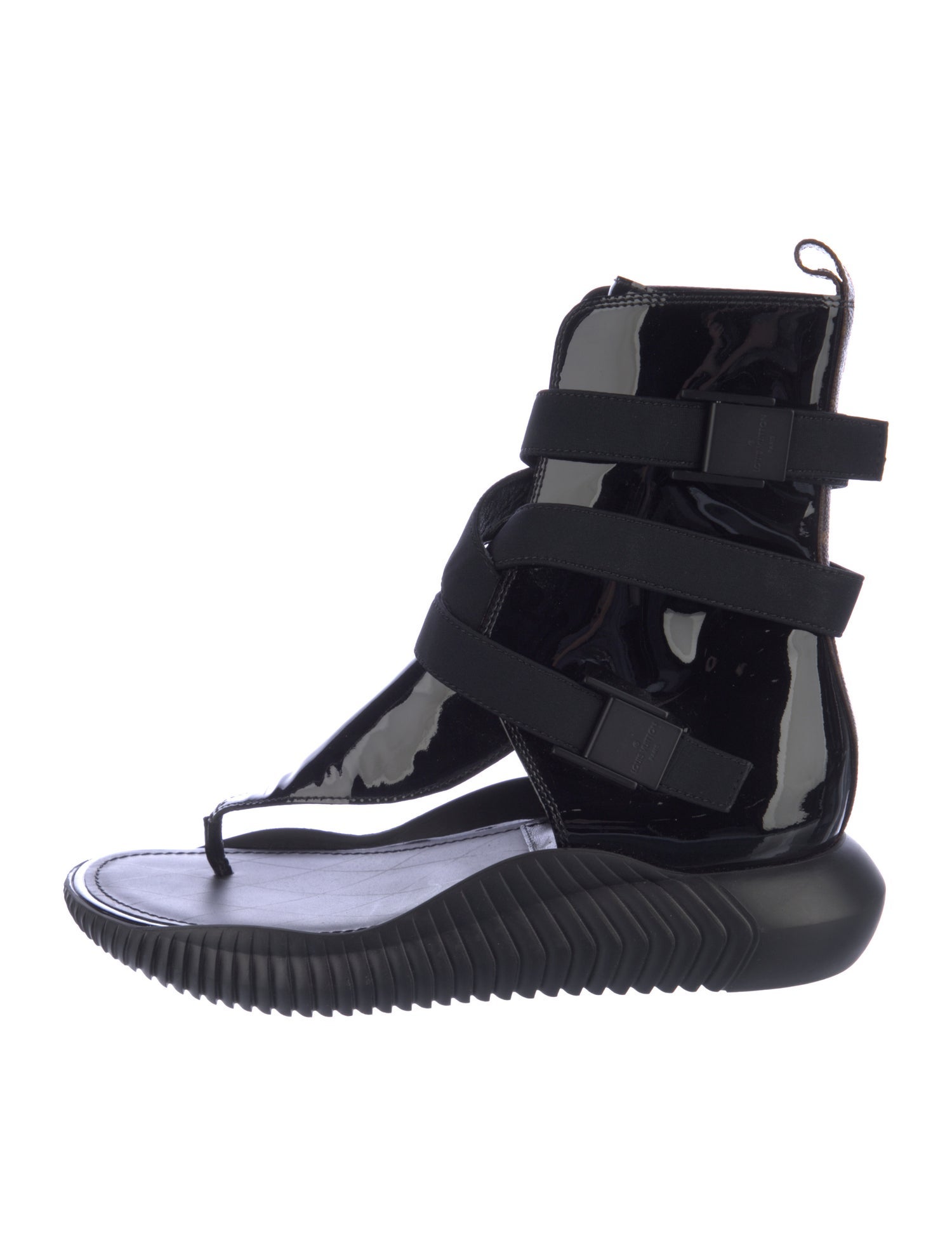 Louis Vuitton LV Monogram Patent Leather Gladiator Sandals