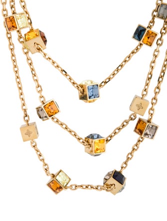 Louis Vuitton Crystal Gamble Multistrand Necklace