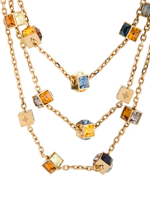 Louis Vuitton Crystal Gamble Multistrand Necklace