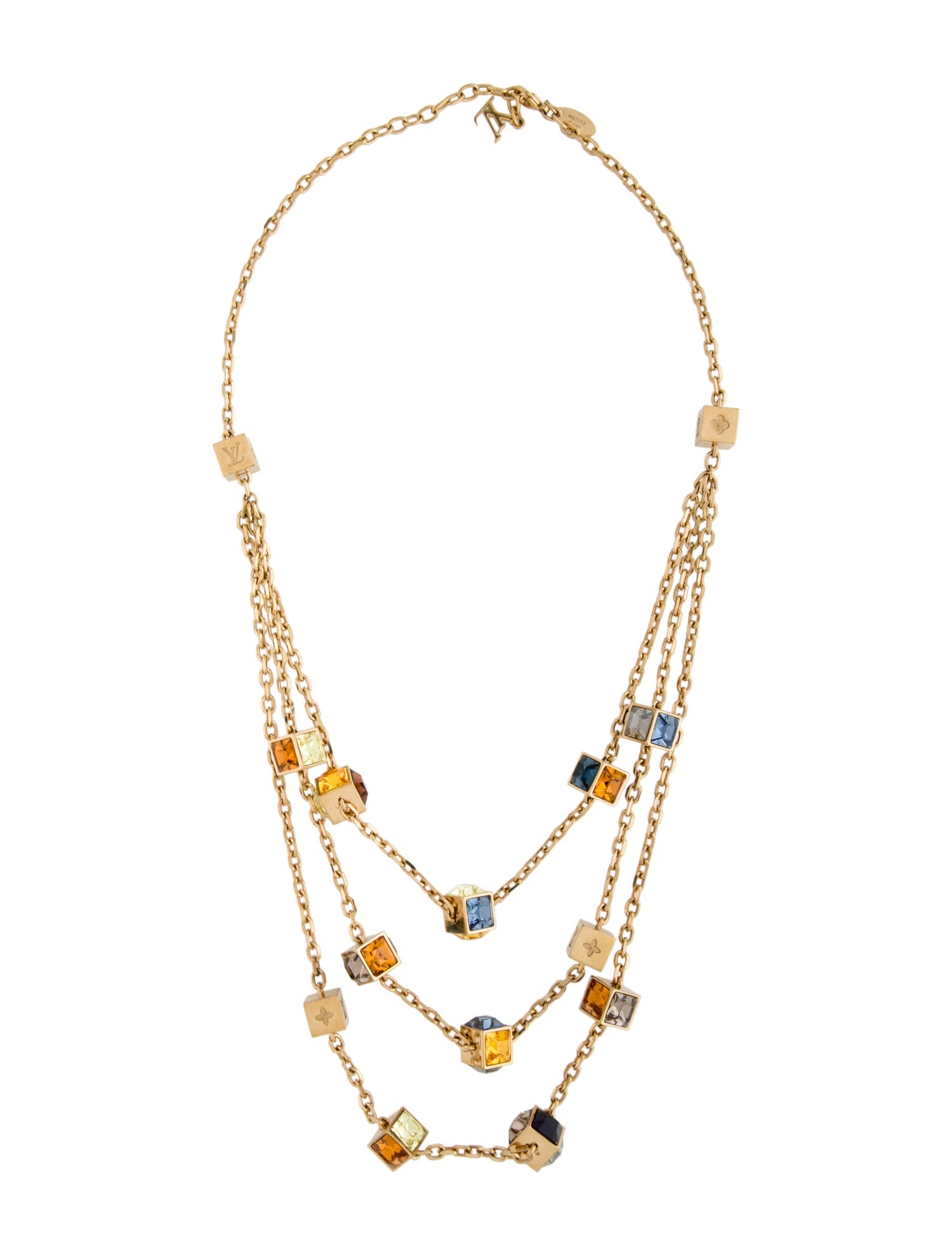 Louis Vuitton Crystal Gamble Multistrand Necklace