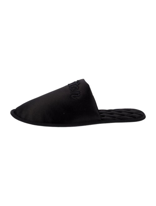 Louis Vuitton Satin Embroidered Accent Slippers