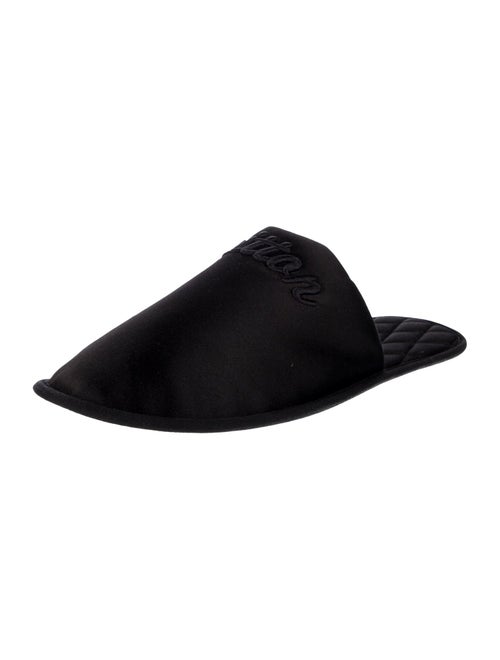 Louis Vuitton Satin Embroidered Accent Slippers