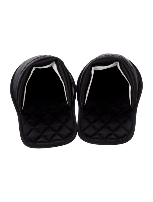 Louis Vuitton Satin Embroidered Accent Slippers