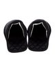 Louis Vuitton Satin Embroidered Accent Slippers
