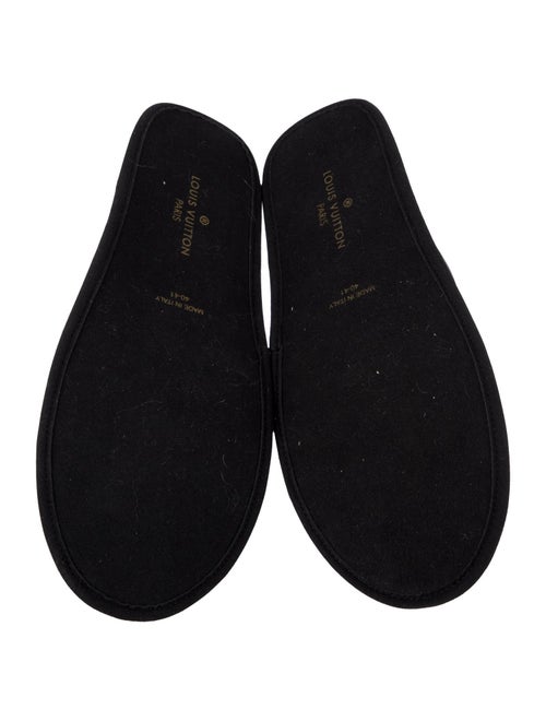 Louis Vuitton Satin Embroidered Accent Slippers