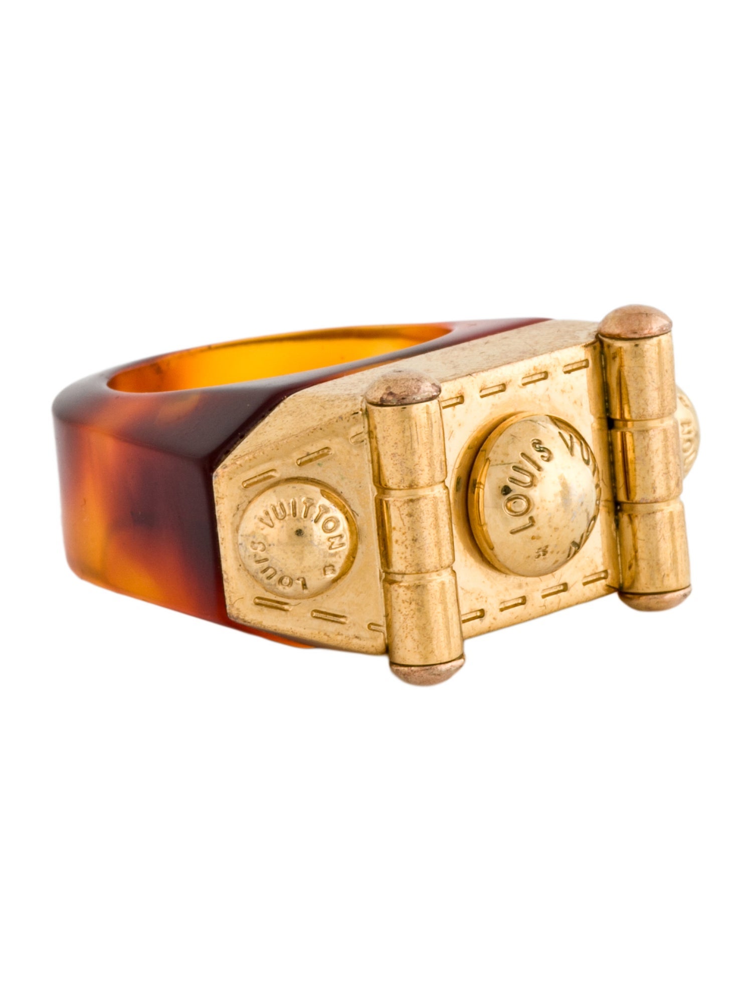 Louis Vuitton Resin Lock Me Cocktail Ring