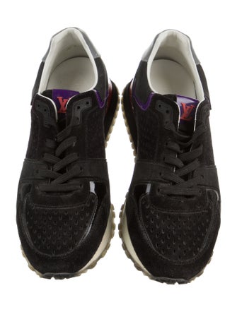 Louis Vuitton Suede Colorblock Pattern Sneakers