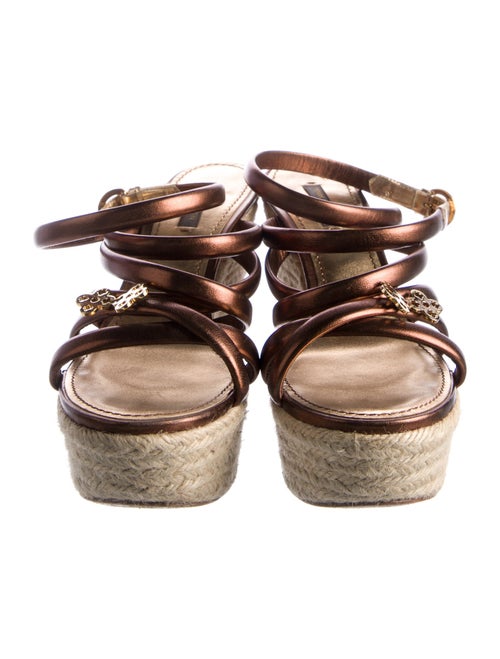 Louis Vuitton Signature Logo Leather Espadrilles