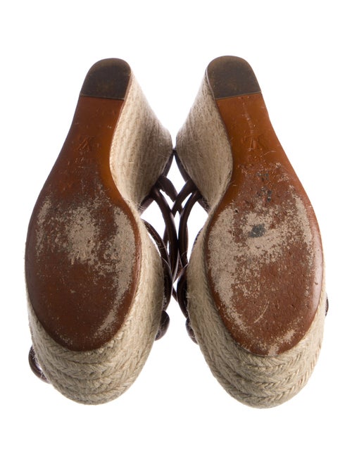 Louis Vuitton Signature Logo Leather Espadrilles