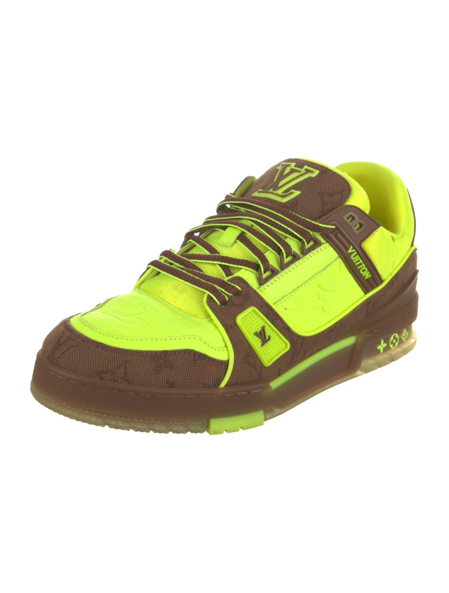 Louis Vuitton Leather Printed Athletic Sneakers