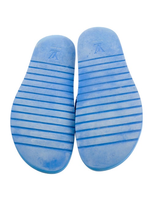 Louis Vuitton LV Monogram Faux Fur Slides