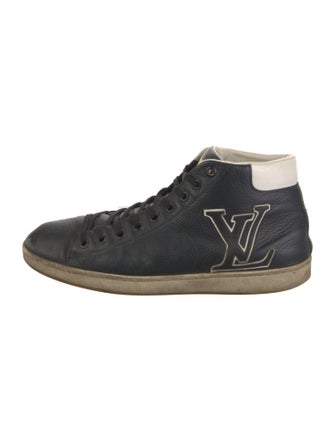 Louis Vuitton Leather Colorblock Pattern Sneakers