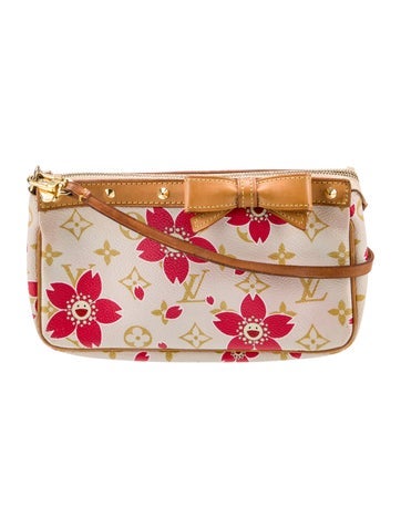 Louis Vuitton Handle Bags Monogram Cherry Blossom Pochette Accessoires Vintage