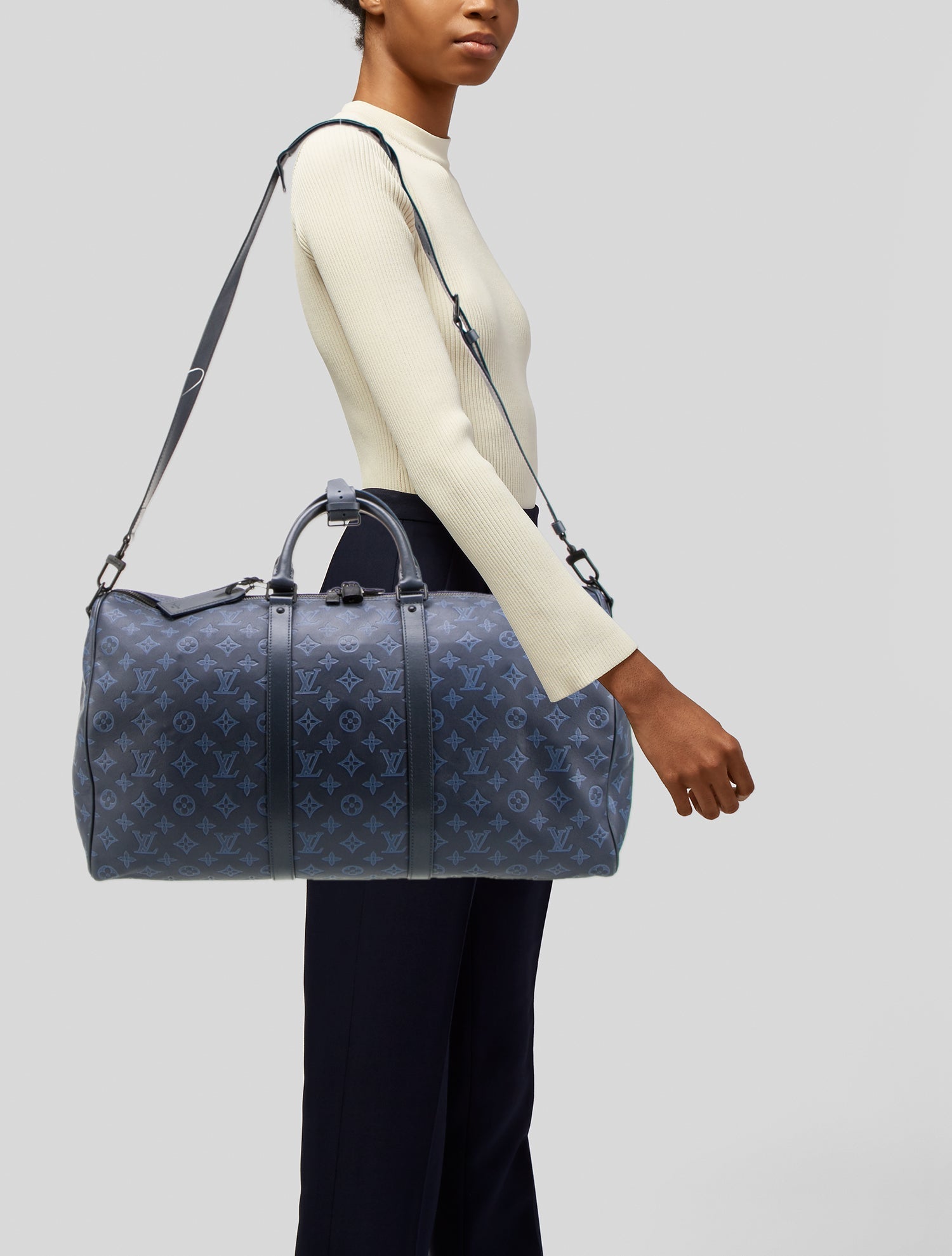 Louis Vuitton Coated Canvas Keepall Bandouliere 50