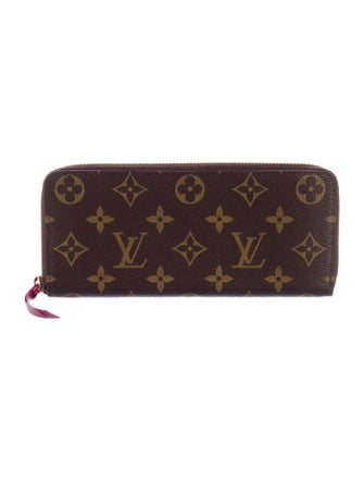Louis Vuitton LV Monogram Coated Canvas Clemence Wallet