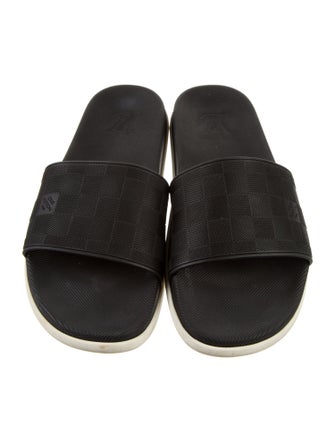 Louis Vuitton Damier Graphite Pattern Rubber Slides