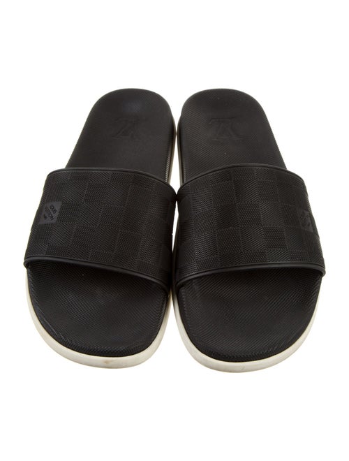 Louis Vuitton Damier Graphite Pattern Rubber Slides
