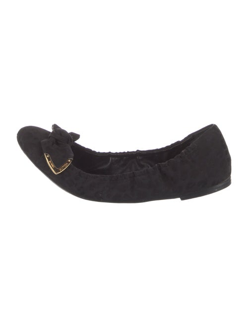 Louis Vuitton Satin Bow Accents Ballet Flats