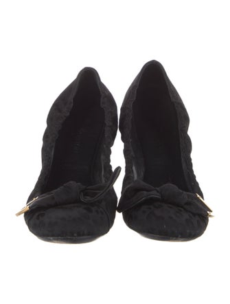 Louis Vuitton Satin Bow Accents Ballet Flats