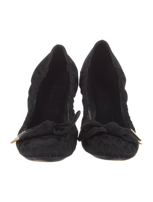 Louis Vuitton Satin Bow Accents Ballet Flats